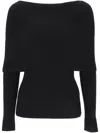 Fabiana Filippi Strapless Sweater In Black