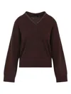Fabiana Filippi Sweaters Blacks And Greys In Burgundy