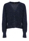 Fabiana Filippi Sequined Embroidered Cardigan In Blue