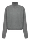 Fabiana Filippi High-neck Lurex Detailed Jumper In Blue