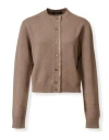 Fabiana Filippi Cardigan In Platinum In Brown