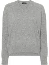 Fabiana Filippi Knitwear With V-neckline And Relaxed Fit In Grey