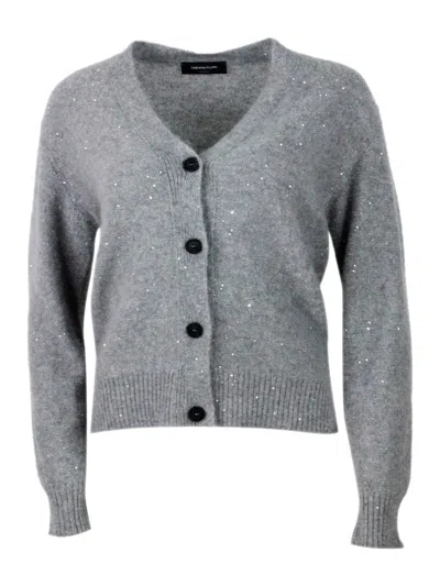 Fabiana Filippi Wool Blend Crewneck In Grey