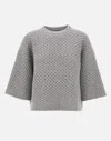 Fabiana Filippi Crewneck Metallic In Grey