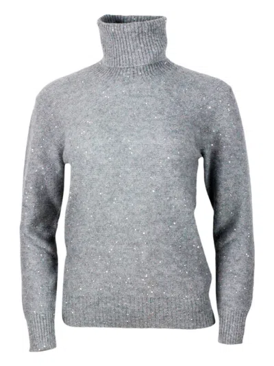 Fabiana Filippi Glittery Sweater In Grey