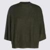 Fabiana Filippi Sequinned Cropped Sweater In Loden