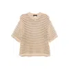 Fabiana Filippi Textured Open-knit Ribbed Knitwear Piece In Neutral