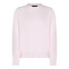 Fabiana Filippi Long Sleeve Crew Neck Knitwear Top In Pink