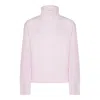 Fabiana Filippi Ribbed Turtleneck Knit Sweater Featuring Cuffs In Pink