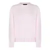 Fabiana Filippi Long Sleeve Crew Neck Knitwear Top In Pink