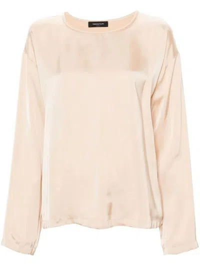 Fabiana Filippi Klassische Satinbluse In Powder