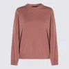Fabiana Filippi Knitwear Crewneck Ribbed Finish In Brown