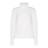 Fabiana Filippi Sequin Embellished Turtleneck Knitwear Top In White
