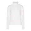 Fabiana Filippi Sequin Embellished Turtleneck Knitwear Top In White