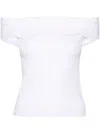 Fabiana Filippi Top Scollo Barca In White
