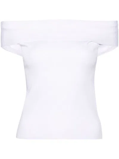 Fabiana Filippi Top Scollo Barca In White