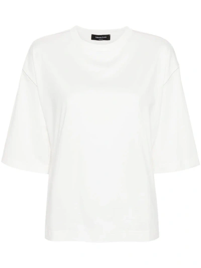 Fabiana Filippi T-shirt Con Dettaglio A Catena In White