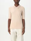 Fabiana Filippi Ribbed Collared T-shirt Slim Fit In Beige