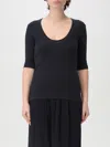 Fabiana Filippi Close-fitting Cotton T-shirt Scoop Neck In Blue
