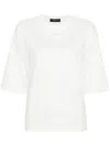 Fabiana Filippi T-shirt With Chain Detail In Bianco