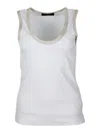 Fabiana Filippi Ribbed Tank Top With Scoop Neckline