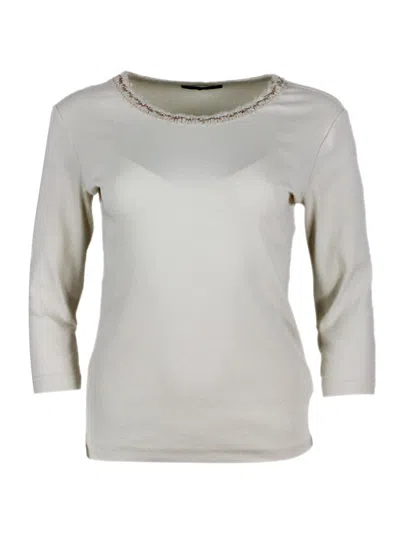 Fabiana Filippi Long-sleeved T-shirt In White