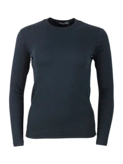 Fabiana Filippi Long-sleeved T-shirt In Jersey In Black