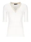 Fabiana Filippi Jersey V-neck Tshirt In White