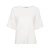 Fabiana Filippi Bead-trim Boat-neck Cotton Sweater In White