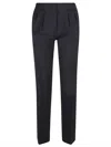 Fabiana Filippi Tailored Black Trousers With Straight Leg In Blue