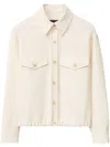 Fabiana Filippi Bomber Jacket With Front Pockets And Diamond Thread In Neutrals