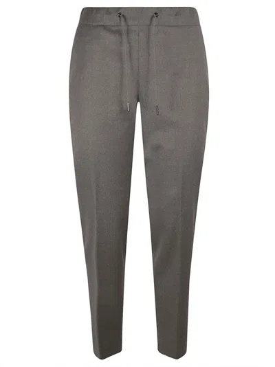 Fabiana Filippi Tailored Grey Trousers With Drawstring Waist In Gray