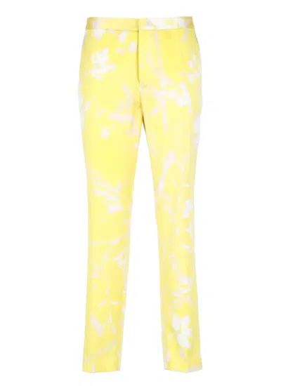 Fabiana Filippi Tailored Satin Pants In Yellow