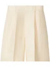 Fabiana Filippi Cotton And Silk Mikado Bermuda Shorts In Neutrals
