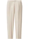 Fabiana Filippi Tailored Straight-leg Pants With Subtle Pleats In Neutral