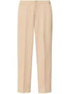 Fabiana Filippi Cotton Gabardine Regular Fit Trousers With Filo Diamante In 褐色