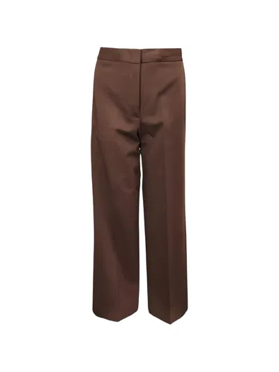 Fabiana Filippi Wide-leg Tailored Pants In Brown