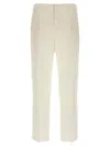 Fabiana Filippi Trousers Front Pleats Belt Loops In White
