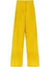 Fabiana Filippi Wide-leg High Waist Trousers With Back Pocket In Yellow