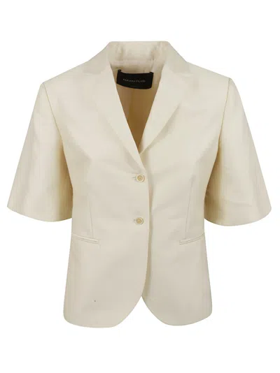 Fabiana Filippi Tailored Yellow Jacket With Notched Lapel In Neutral