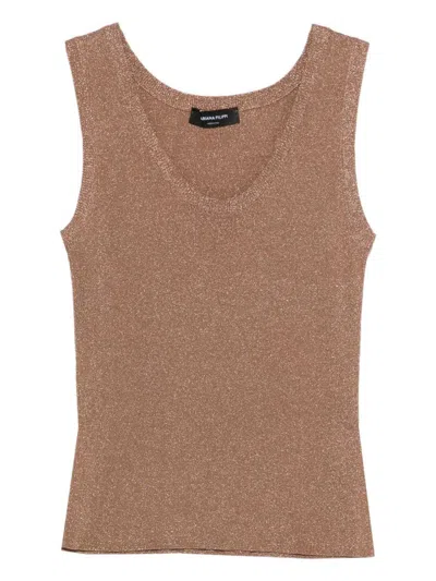 Fabiana Filippi Tank Top In Brown