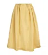 Fabiana Filippi Gathered Waistband Skirt Midi Length In Yellow