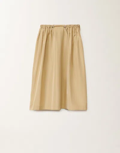Fabiana Filippi Tech Taffeta Balloon Skirt With Waist Drawstring In Yellow
