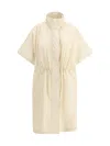 Fabiana Filippi Technical Taffeta Cape In Vaniglia