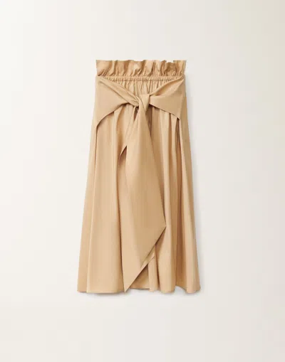 Fabiana Filippi Technical Poplin Skirt In Sand