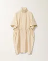 Fabiana Filippi Technical Taffeta Cape In White