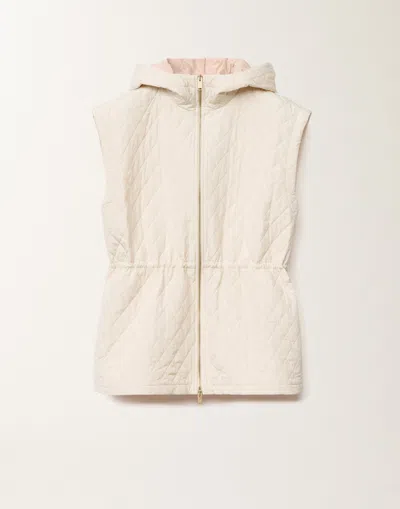 Fabiana Filippi Technical Taffeta Gilet In White