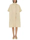 Fabiana Filippi Flowing Mohair Cape With Subtle Shimmering Details In Ivory