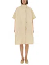 Fabiana Filippi Technical Taffeta Cape In Neutrals