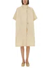 Fabiana Filippi Technical Taffeta Cape In White